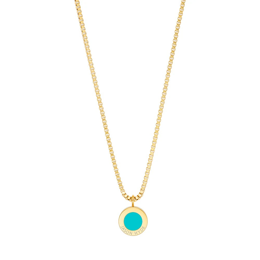 OCEAN TURQUOISE CHIP NECKLACE GOLD