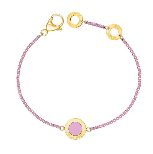 OCEAN FONDANT PINK CHAIN AND CHIP BRACELET
