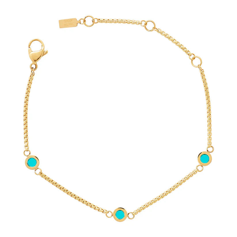 NEW WAVE TURQUOISE 3 CHIPS BRACELET