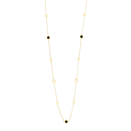 OCEAN BLACK AND WHITE SAUTOIR NECKLACE