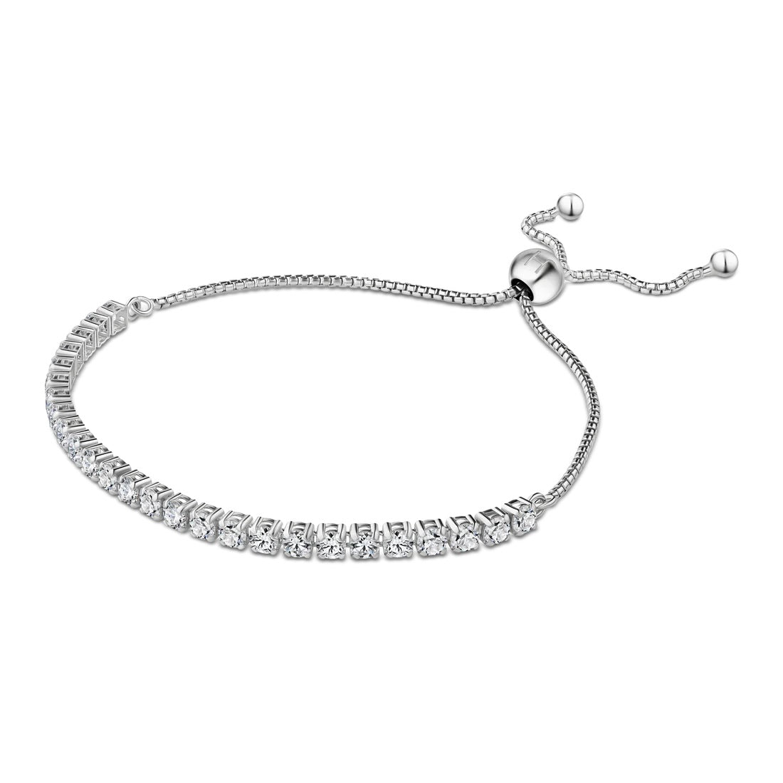 BRACELET ITALY HALF TENNIS WHITE STONE SILVER