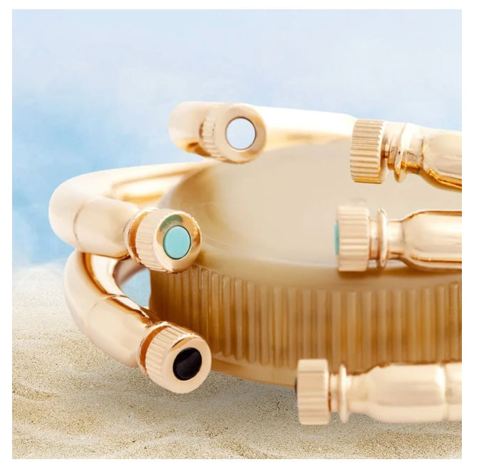 SEACAP WHITE CHIP BANGLE WITH EXCHANGABLE CAPS