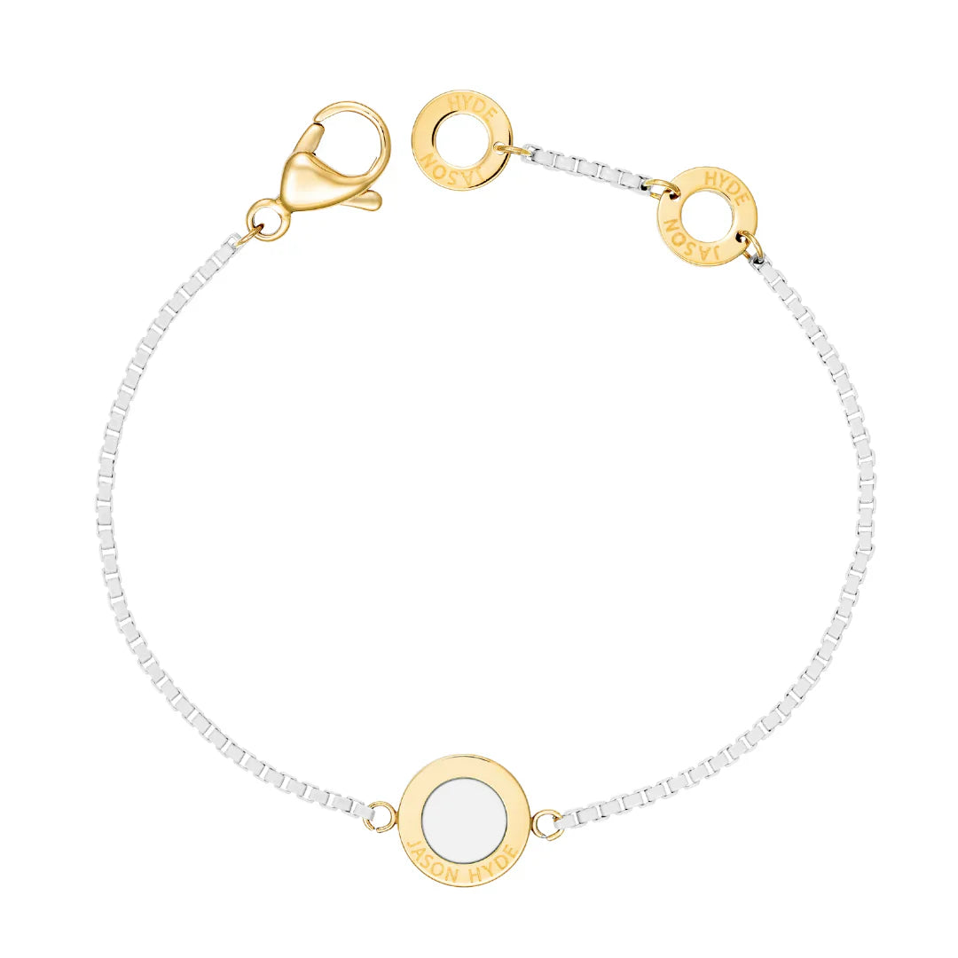 OCEAN WHITE CHAIN WHITE CHIP BRACELET