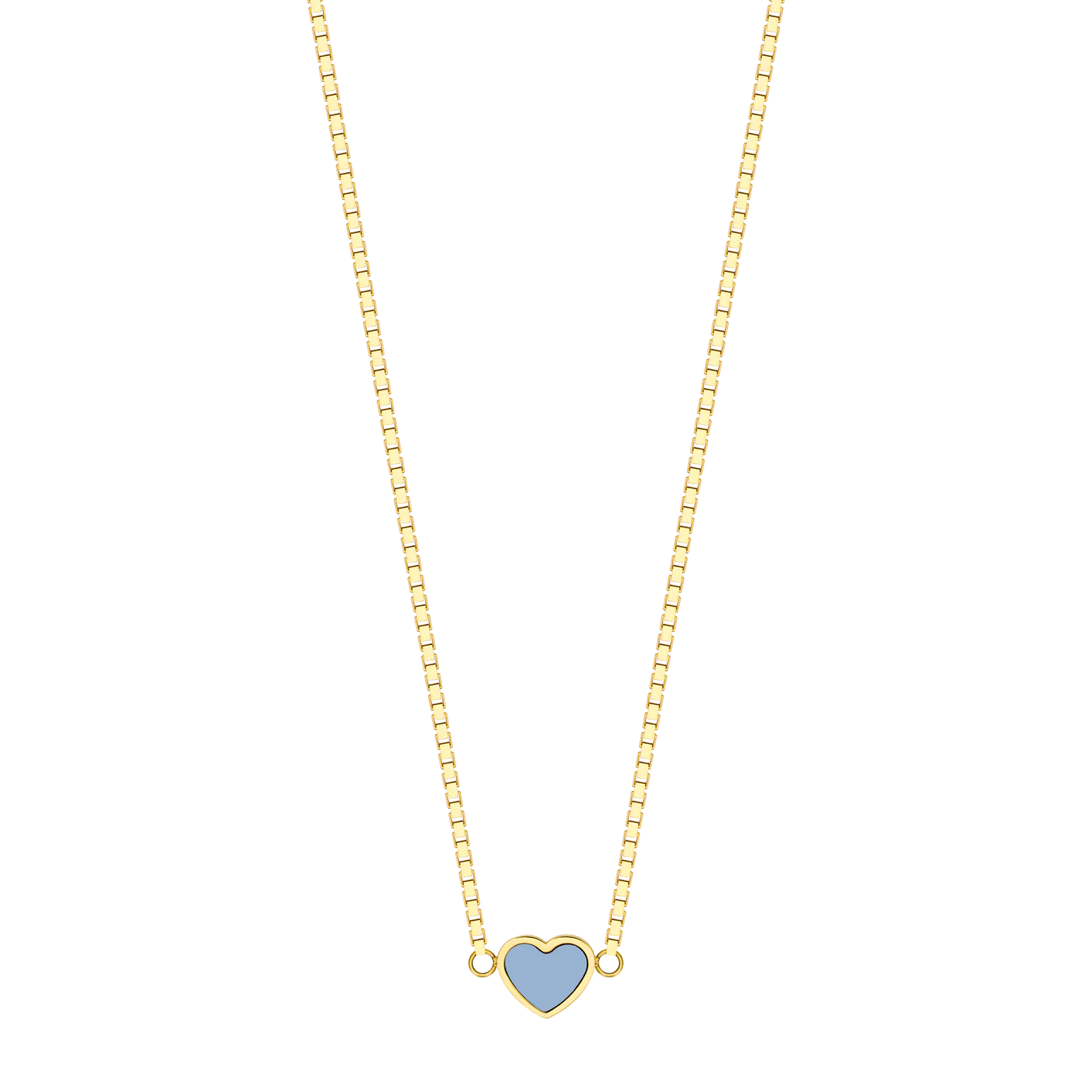 AMARE POWDER BLUE CHIP NECKLACE GOLD