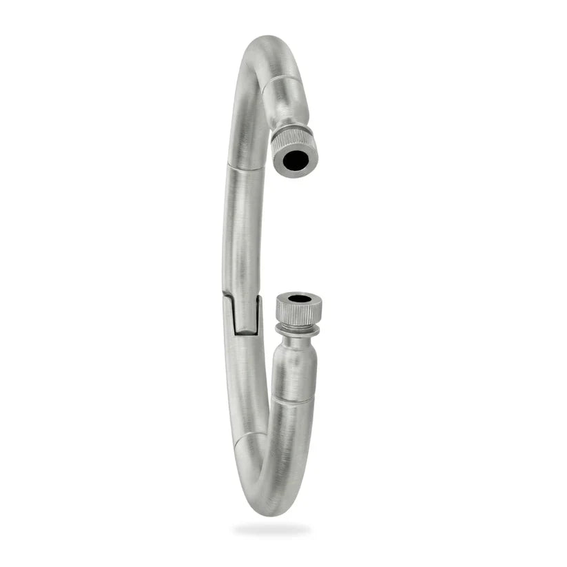 SEACAP BLACK CHIP SILVER BRUSH BANGLE