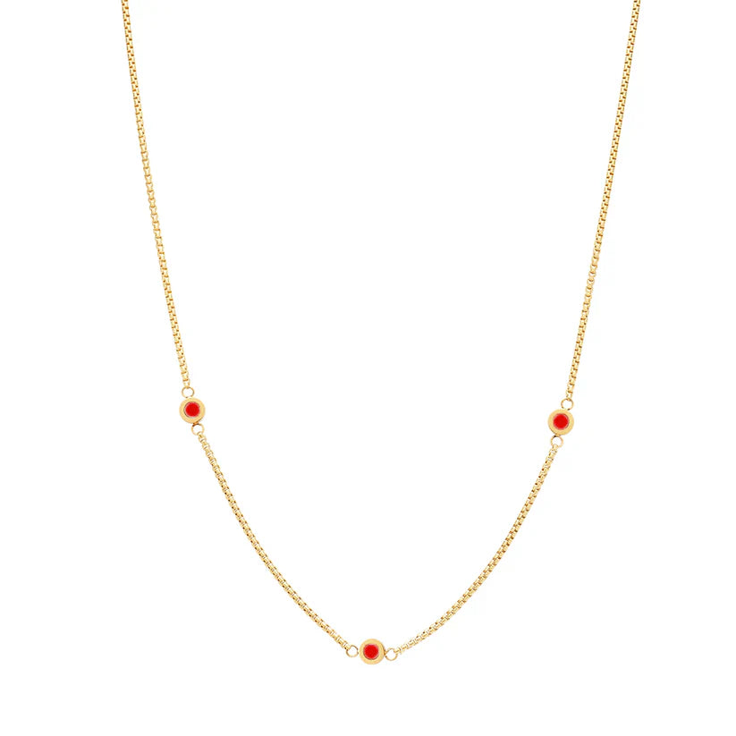 NEW WAVE RED 3 CHIPS NECKLACE