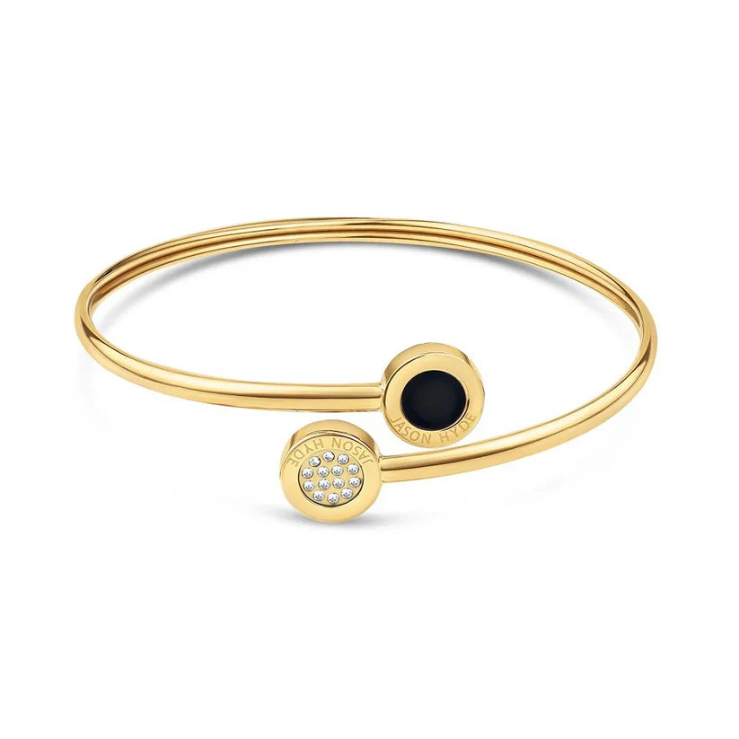 OCEAN BLACK AND PAVE CHIPS BANGLE