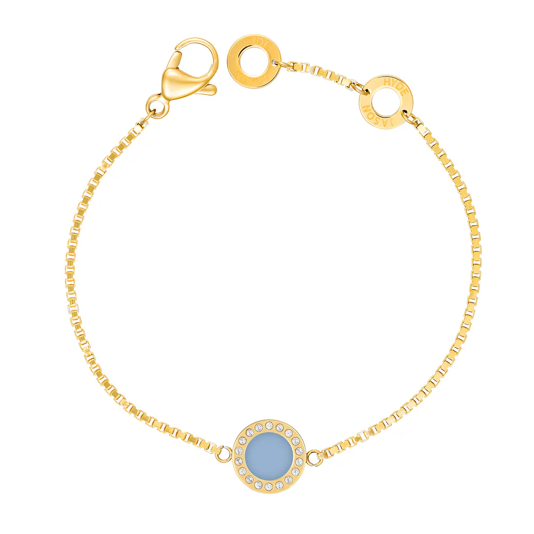 OCEAN POWDER BLUE CHIP WITH ZIRCONIA BRACELET