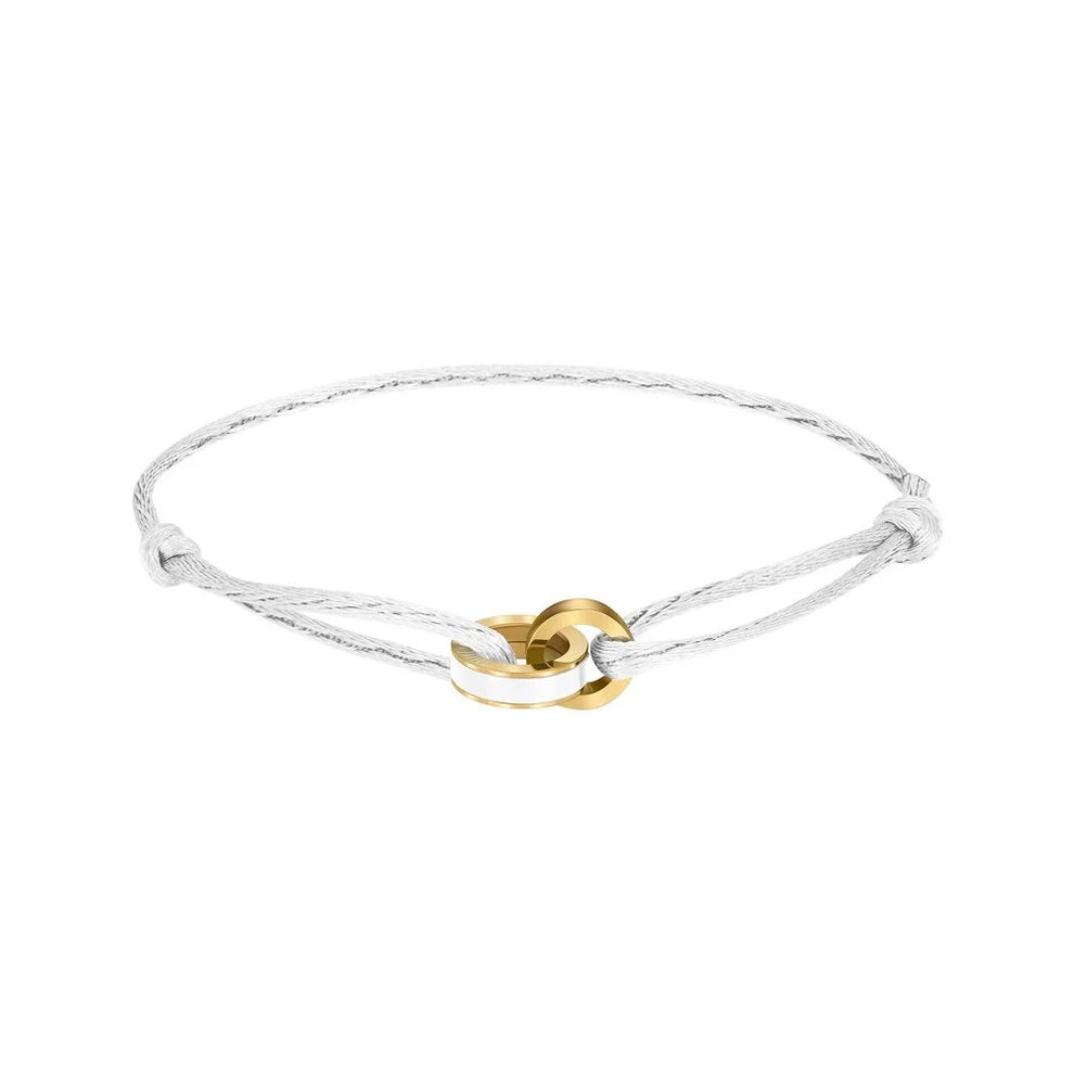 WEWA WHITE CORD WHITE CHIP BRACELET