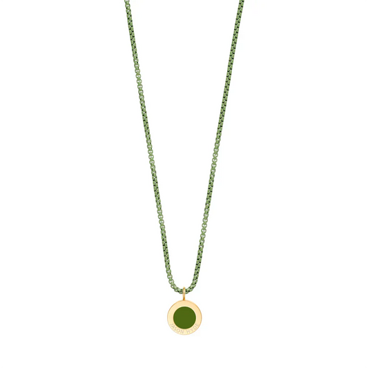 OCEAN OLIVE GREEN CHIP OLIVE GREEN NECKLACE