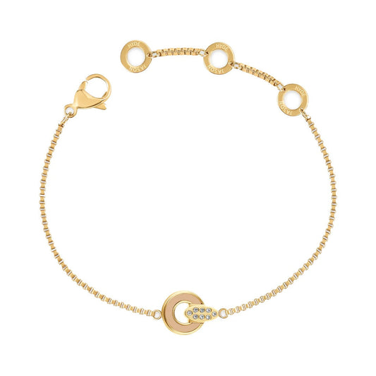 OCEAN BEIGE CHIP WITH ZIRCONIA BRACELET