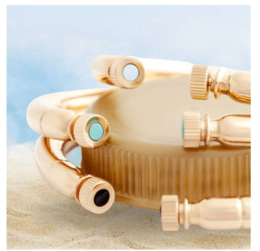 SEACAP WHITE CHIP BANGLE WITH EXCHANGABLE CAPS