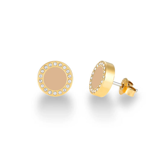 OCEAN BEIGE CHIP ZIRCONIA EARINGS