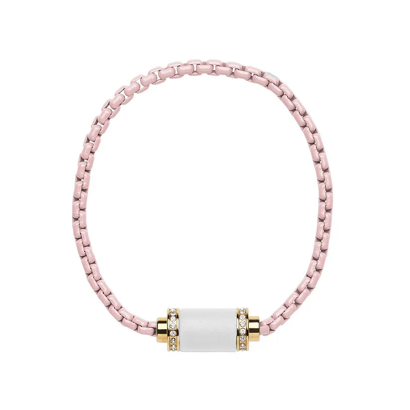THALASSA LIGHT PINK CHAIN WHITE CHIP WITH ZIRCONIA MAGNET