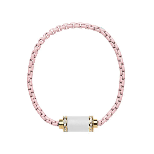 THALASSA LIGHT PINK CHAIN WHITE CHIP WITH ZIRCONIA MAGNET