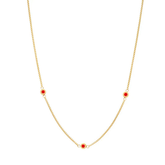 NEW WAVE RED 3 CHIPS NECKLACE