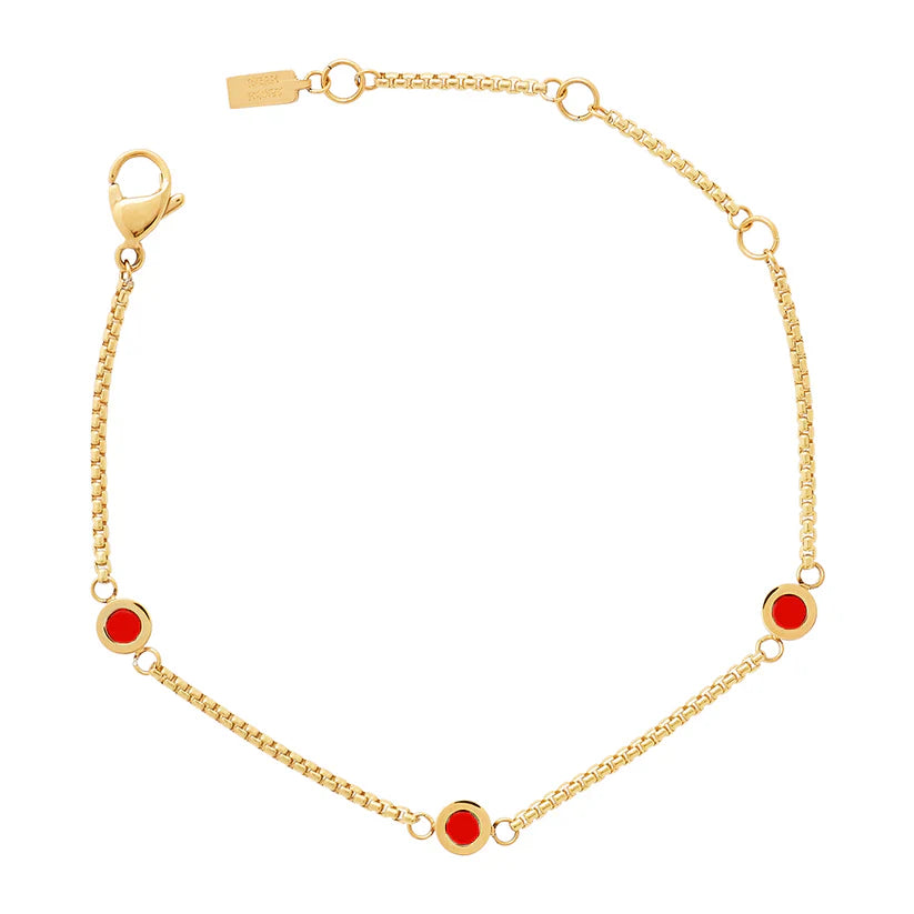 NEW WAVE RED 3 CHIP BRACELET