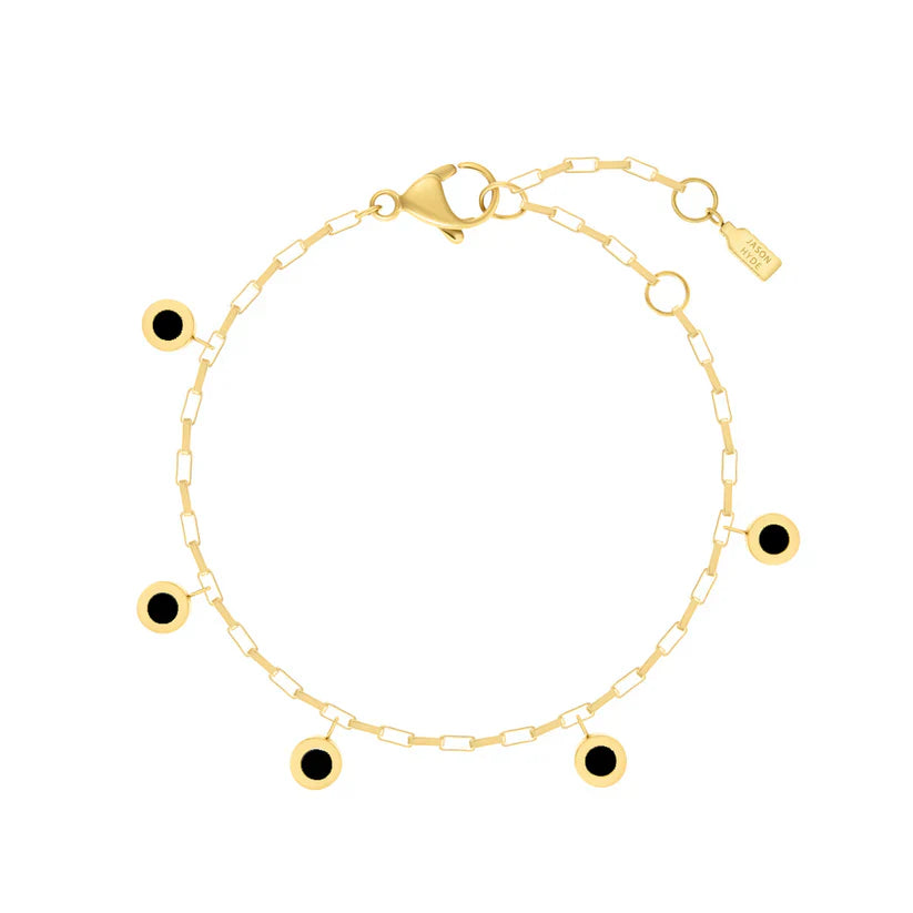 NEW WAVE HANGING 5 CHIPS BLACK BRACELET