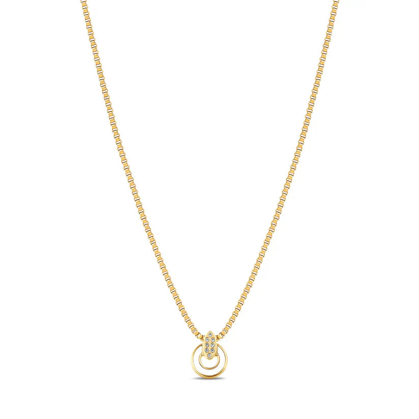 NEREIDA WHITE CHIP WITH ZIRCONIA NECKLACE