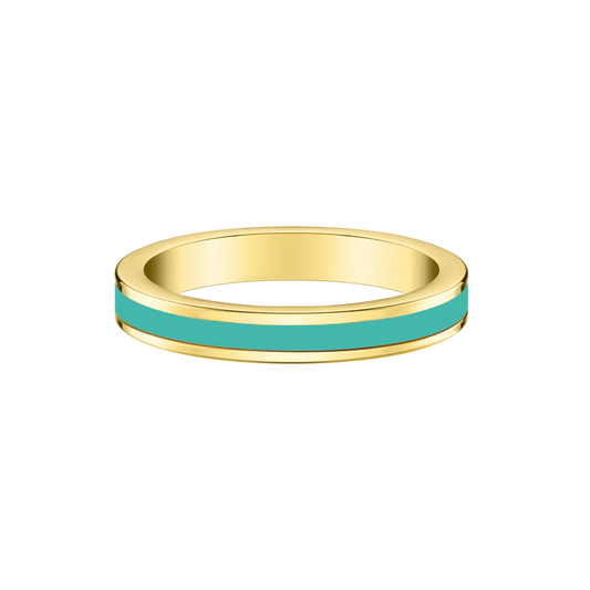 WEWA SINGLE TURQUOISE CHIP RING