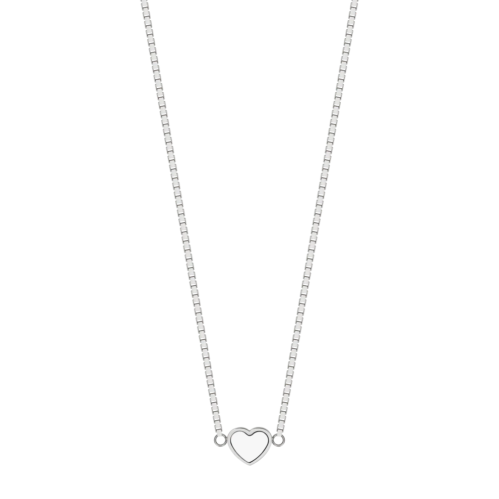 AMARE WHITE CHIP SILVER NECKLACE