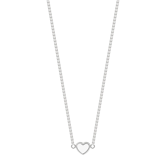 AMARE WHITE CHIP SILVER NECKLACE