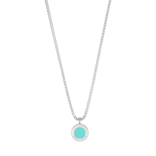 OCEAN TURQUOISE CHIP NECKLACE SILVER