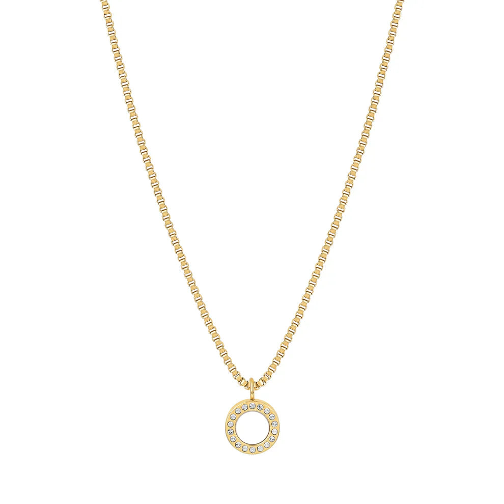 OCEAN WHITE CHIP WITH ZIRCONIA NECKLACE