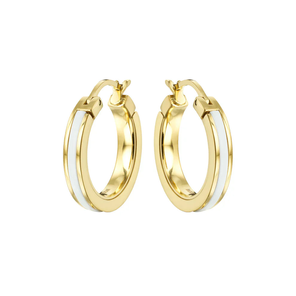 WEWA SINGLE WHITE HOOPS GOLD