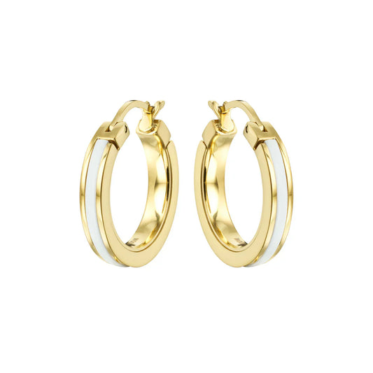 WEWA SINGLE WHITE HOOPS GOLD