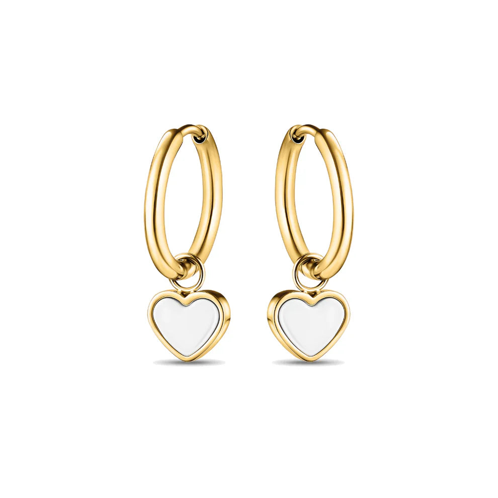 AMARE HOOPS HANGING WHITE CHIP