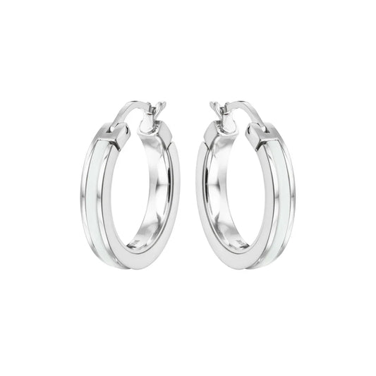 WEWA SINGLE WHITE HOOPS SILVER
