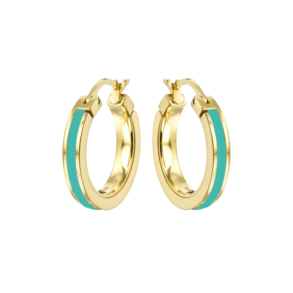 WEWA SINGLE TURQUOISE HOOPS