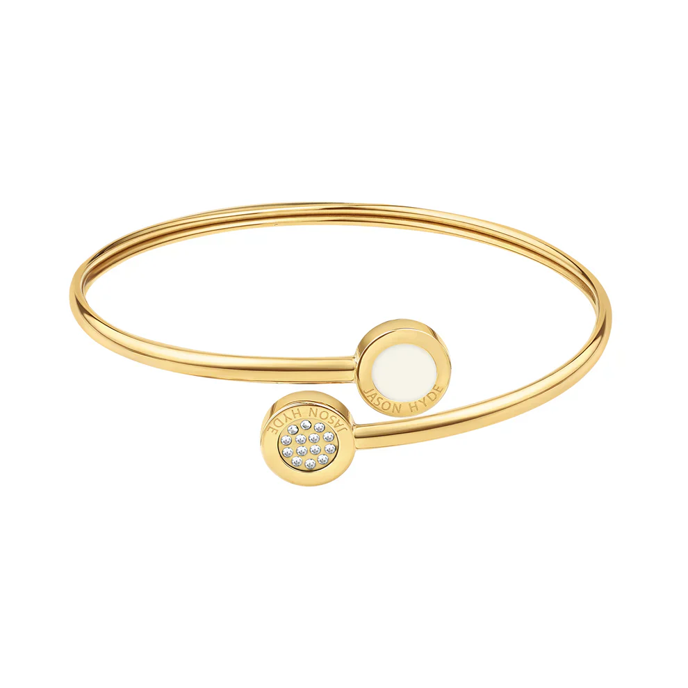 OCEAN CAPPUCCINO AND PAVE CHIPS BANGLE