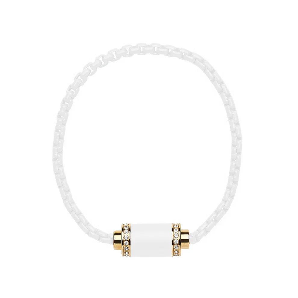 THALASSA WHITE CHAIN WHITE CHIP WITH ZIRCONIA MAGNET