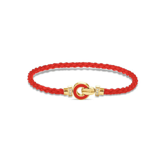 NEREIDA CORD WITH ZIRCONIA RED