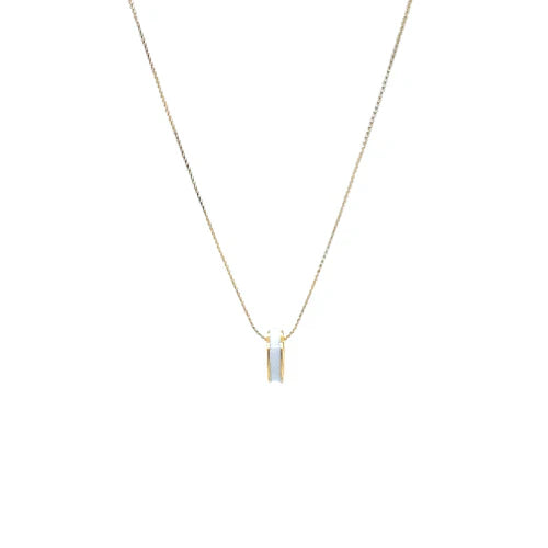 WEWA WHITE CIRCLE CHIP NECKLACE GOLD