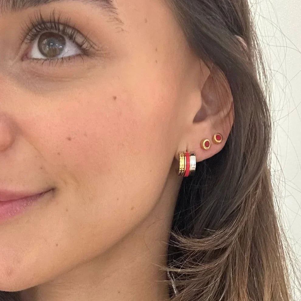 WEWA TUBE RED HOOPS GOLD