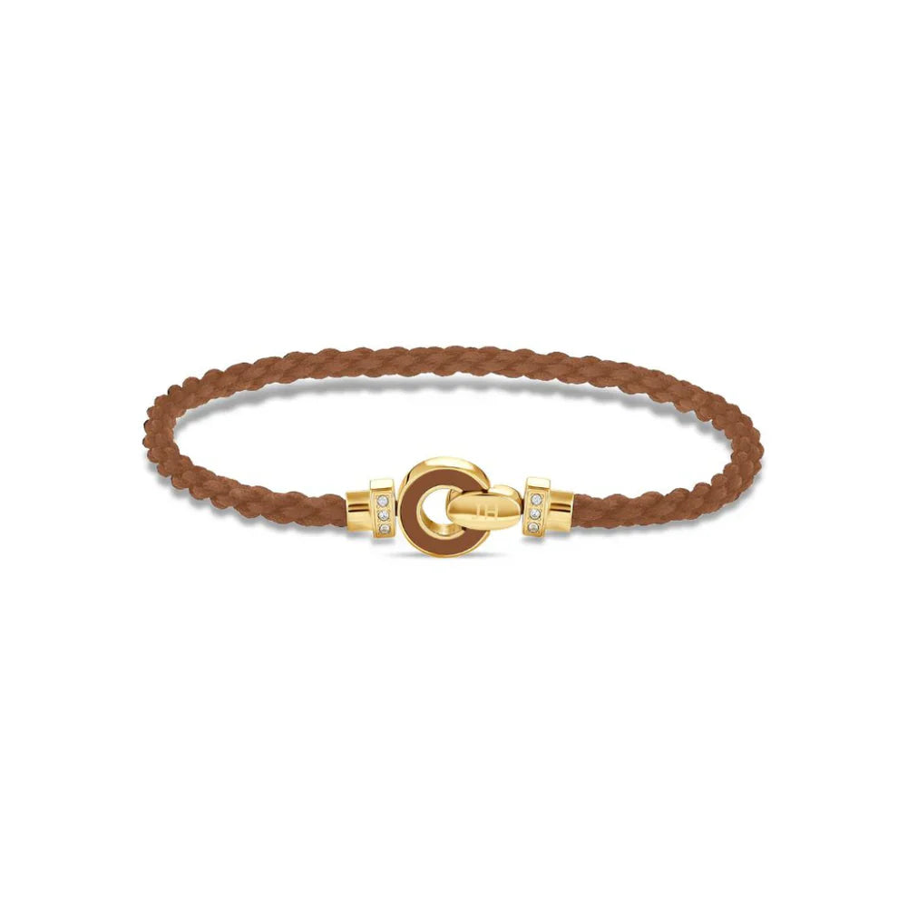 NEREIDA CORD WITH ZIRCONIA NUTSHELL