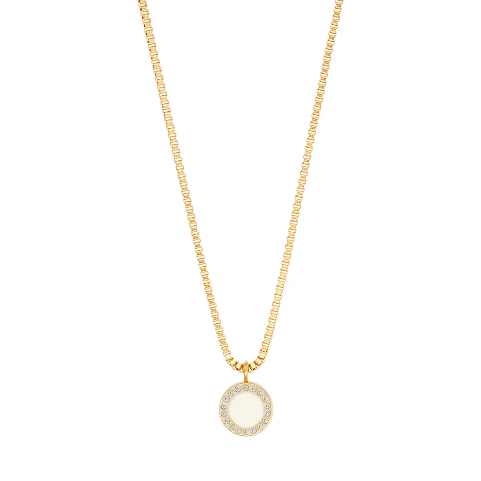OCEAN CAPPUCCINO CHIP WITH ZIRCONIA NECKLACE