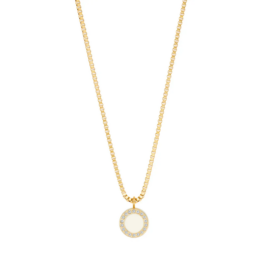 OCEAN CAPPUCCINO CHIP WITH ZIRCONIA NECKLACE