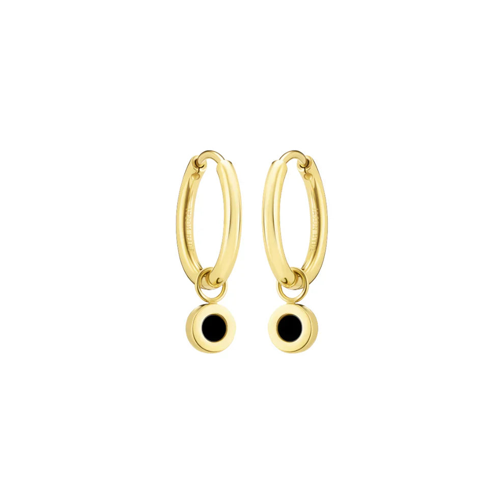 NEW WAVE HOOPS HANGING BLACK CHIP