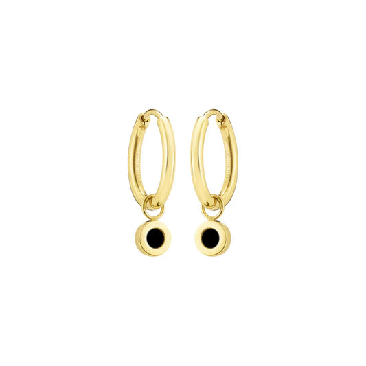 NEW WAVE HOOPS HANGING BLACK CHIP