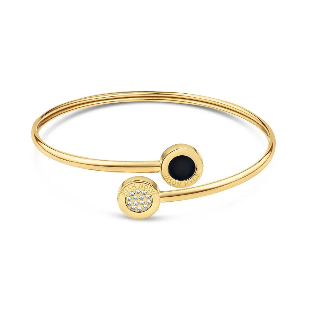 OCEAN BLACK AND PAVE CHIPS BANGLE