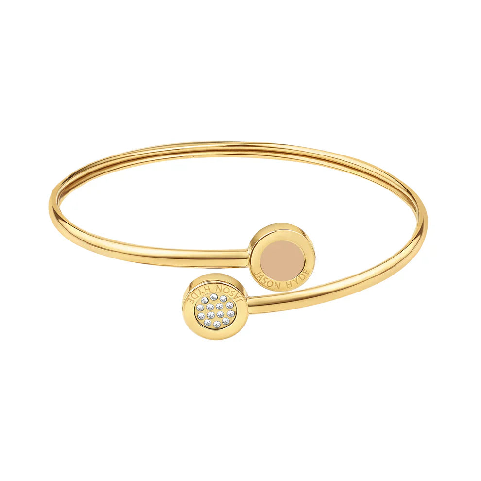 OCEAN BEIGE AND PAVE CHIPS BANGLE