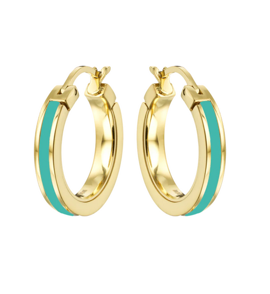 WEWA SINGLE TURQUOISE HOOPS